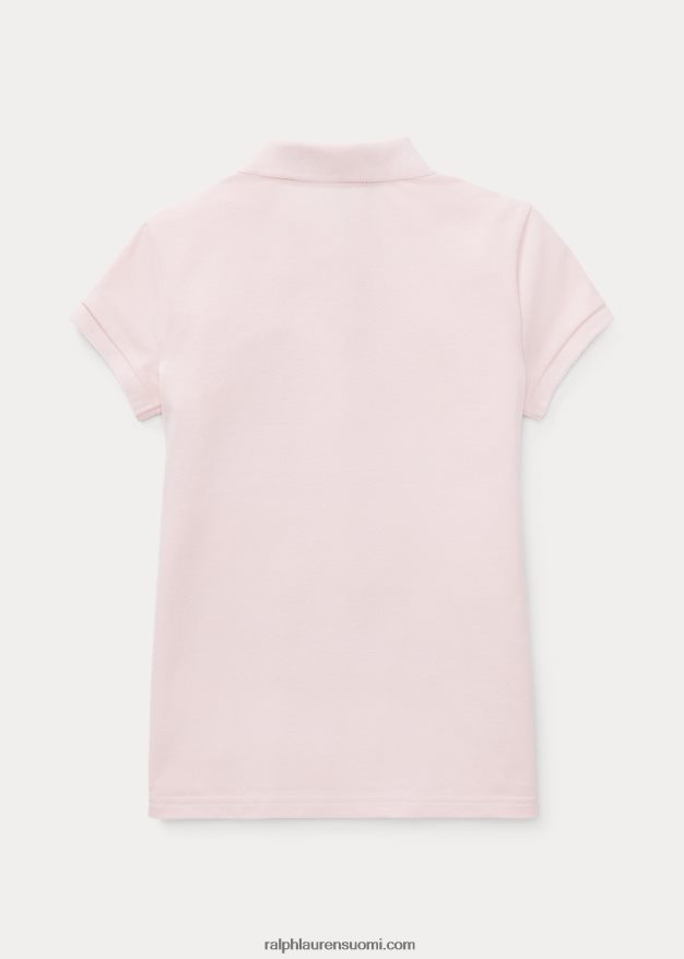 Ralph Lauren lapset joustava puuvillaverkkopaita 0Z24ZR6784 bristolin pinkki