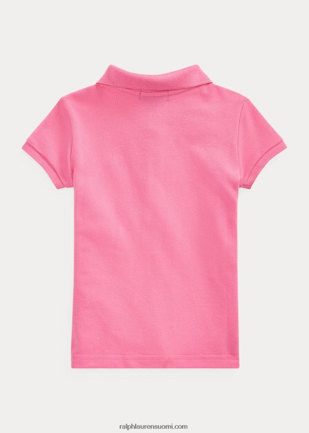 Ralph Lauren lapset joustava puuvillaverkkopaita 0Z24ZR6785 Baa pinkki