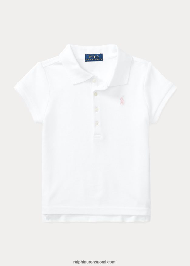 Ralph Lauren lapset joustava puuvillaverkkopaita 0Z24ZR6786 valkoinen