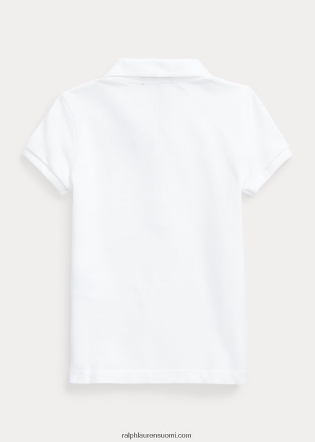 Ralph Lauren lapset joustava puuvillaverkkopaita 0Z24ZR6786 valkoinen