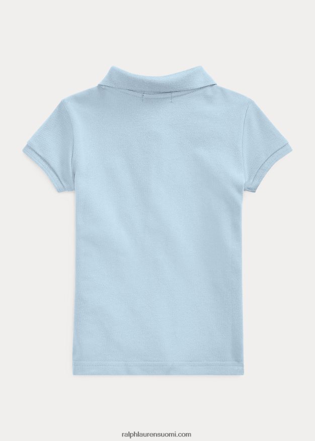 Ralph Lauren lapset joustava puuvillaverkkopaita 0Z24ZR6787 toimiston sininen