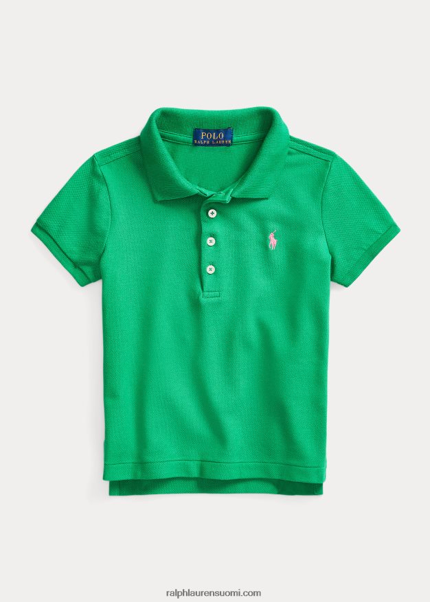 Ralph Lauren lapset joustava puuvillaverkkopaita 0Z24ZR6789 varsi vihreä