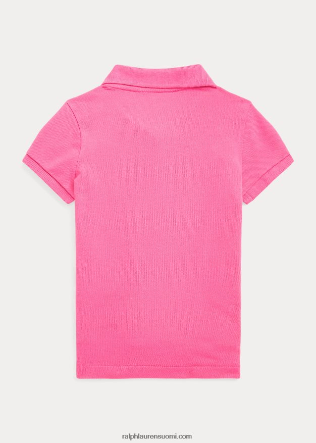 Ralph Lauren lapset joustava puuvillaverkkopaita 0Z24ZR6790 aavikon pinkki