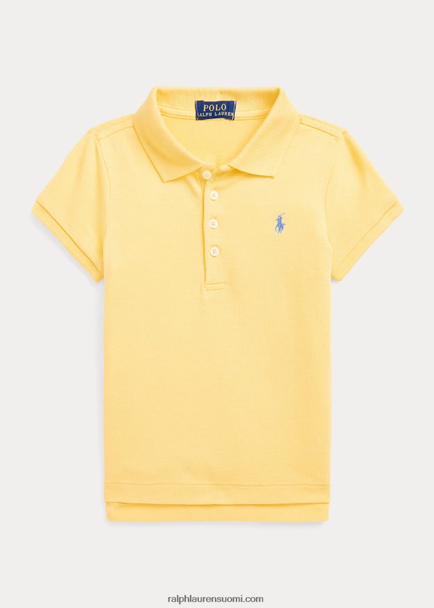 Ralph Lauren lapset joustava puuvillaverkkopaita 0Z24ZR6791 maissin keltainen
