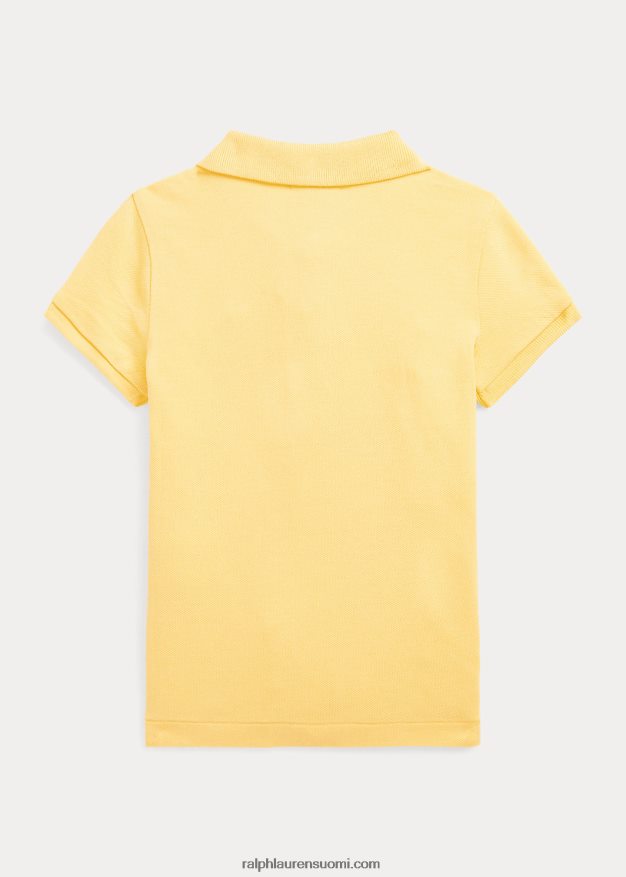 Ralph Lauren lapset joustava puuvillaverkkopaita 0Z24ZR6791 maissin keltainen