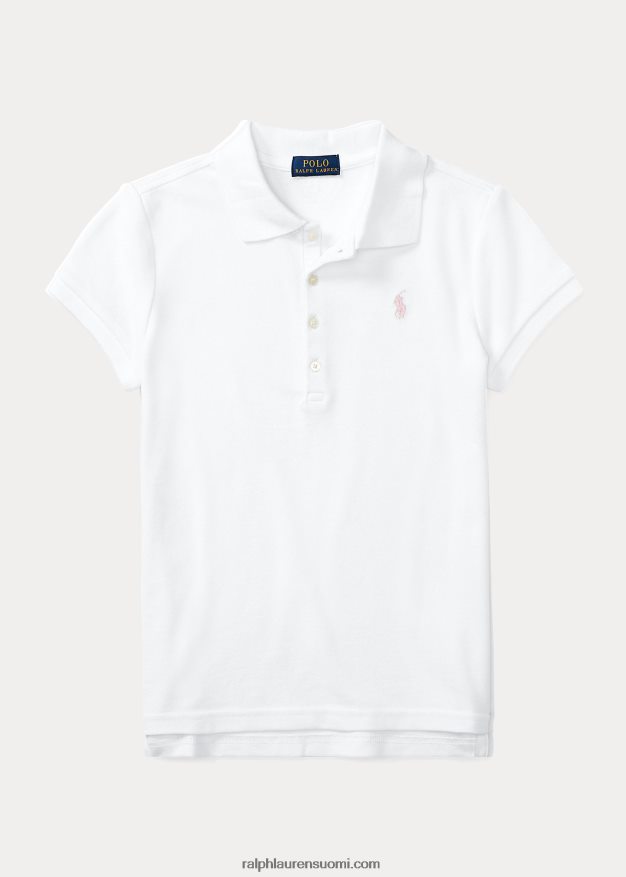Ralph Lauren lapset joustava puuvillaverkkopaita 0Z24ZR7039 valkoinen