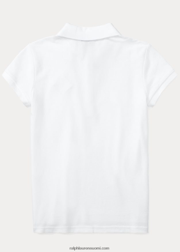 Ralph Lauren lapset joustava puuvillaverkkopaita 0Z24ZR7039 valkoinen