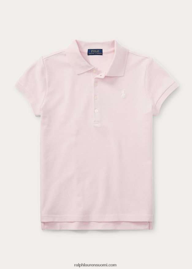 Ralph Lauren lapset joustava puuvillaverkkopaita 0Z24ZR7040 vaaleanpunainen