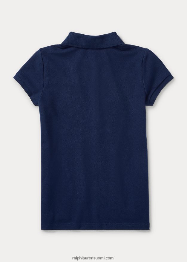 Ralph Lauren lapset joustava puuvillaverkkopaita 0Z24ZR7043 hienostunut laivasto