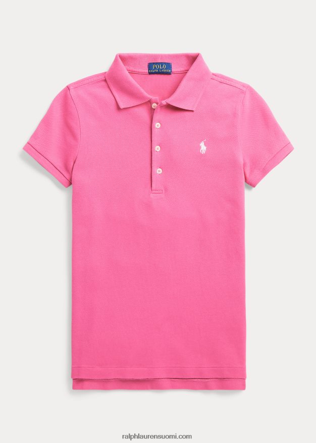Ralph Lauren lapset joustava puuvillaverkkopaita 0Z24ZR7044 aavikon pinkki
