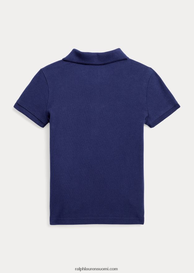 Ralph Lauren lapset joustava puuvillaverkkopaita 0Z24ZR9936 laivasto
