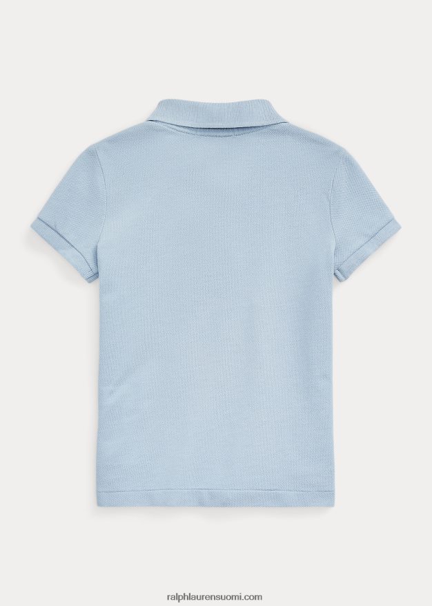 Ralph Lauren lapset kukkapuuvillaverkkopaita 0Z24ZR6846 kiinteistön sininen