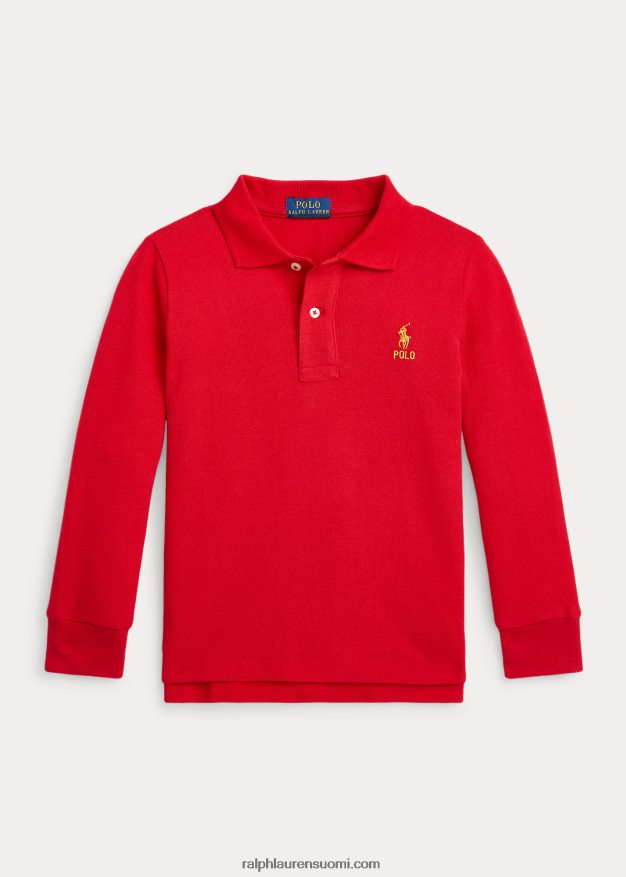 Ralph Lauren lapset kuun uudenvuoden pitkähihainen poolopaita 0Z24ZR6441 Rl 2000 punainen