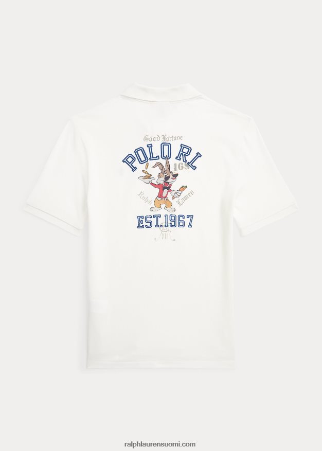 Ralph Lauren lapset kuun uudenvuoden puuvillaverkkopoolopaita 0Z24ZR6571 nevis