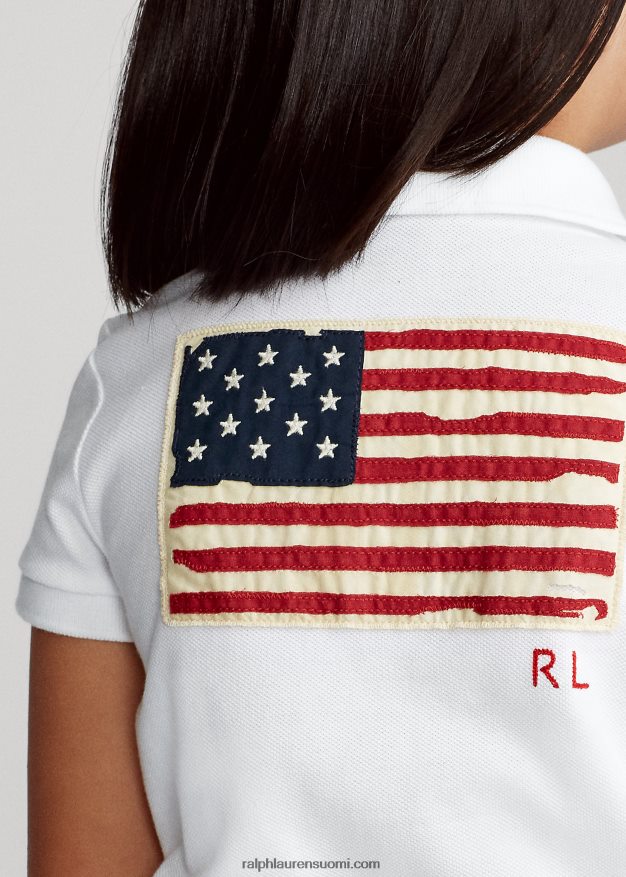 Ralph Lauren lapset lippupuuvillaverkkopaita 0Z24ZR6780 valkoinen