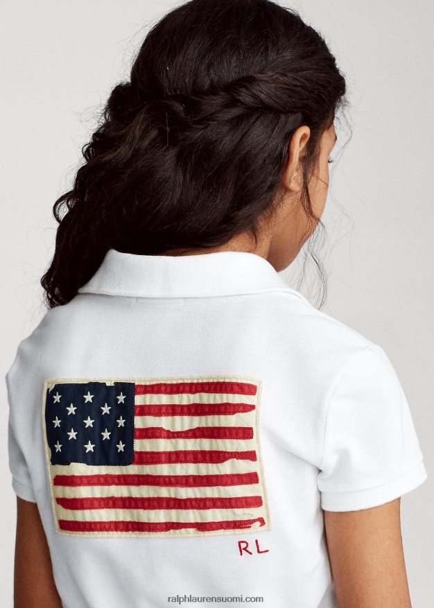 Ralph Lauren lapset lippupuuvillaverkkopaita 0Z24ZR7022 valkoinen