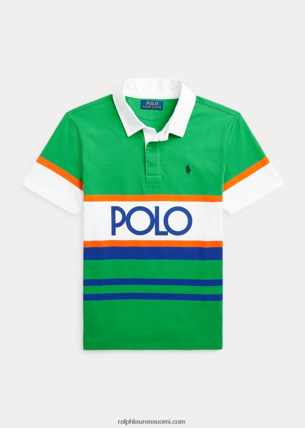 Ralph Lauren lapset logolla tehty lyhythihainen rugbypaita 0Z24ZR9819 ensisijainen vihreä multi