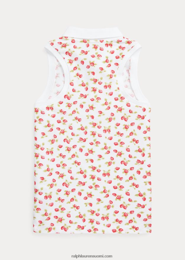 Ralph Lauren lapset mansikkaverkkoa hihaton poolopaita 0Z24ZR7077 mansikkaprintti