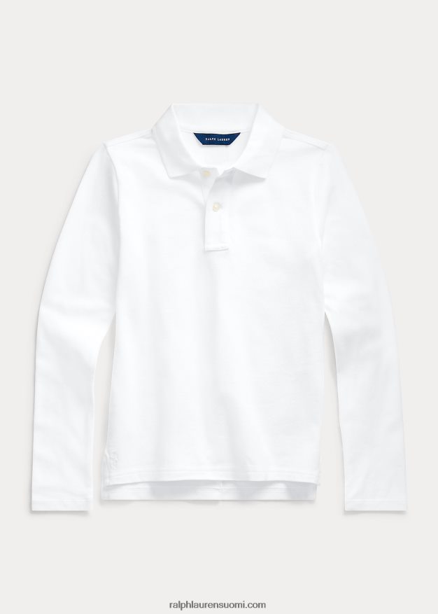 Ralph Lauren lapset pitkähihainen yhtenäinen poolopaita 0Z24ZR7253 valkoinen