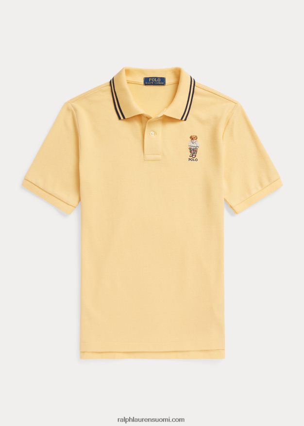Ralph Lauren lapset poolo bear puuvillaverkkopaita 0Z24ZR6604 maissin keltainen