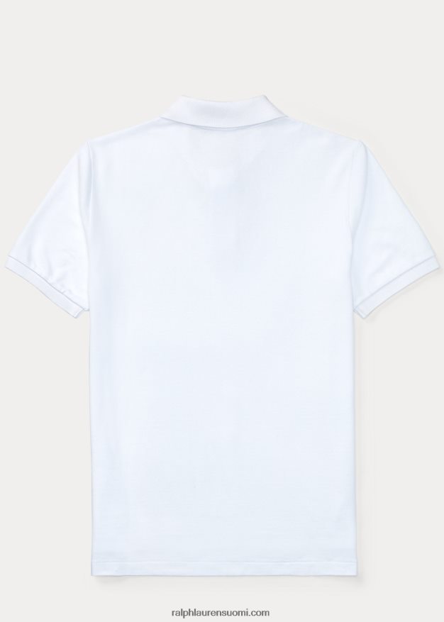 Ralph Lauren lapset puuvillaverkkomainen yhtenäinen poolopaita 0Z24ZR6229 valkoinen