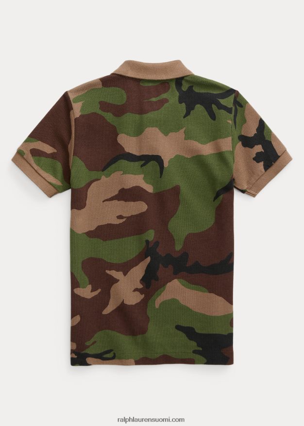Ralph Lauren lapset puuvillaverkkopaita 0Z24ZR5873 ylimääräinen camo
