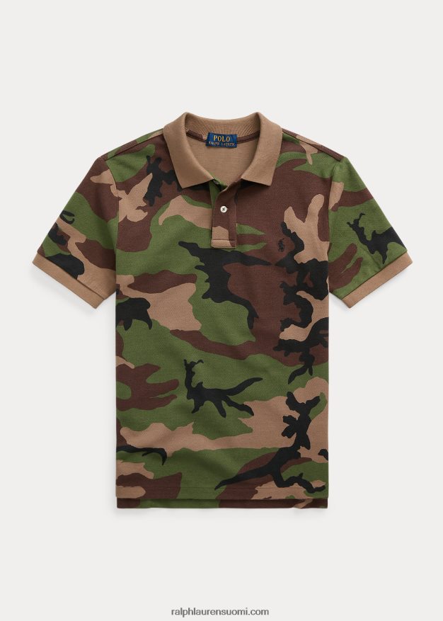 Ralph Lauren lapset puuvillaverkkopaita 0Z24ZR6225 ylimääräinen camo