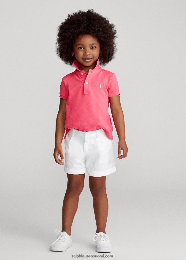 Ralph Lauren lapset puuvillaverkkopaita 0Z24ZR6742 kuuma pinkki