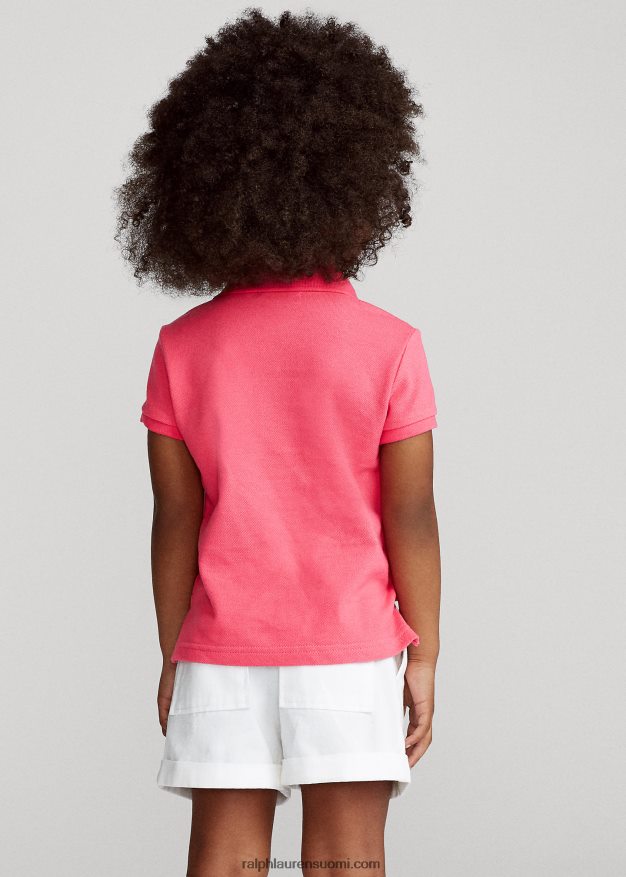 Ralph Lauren lapset puuvillaverkkopaita 0Z24ZR6742 kuuma pinkki