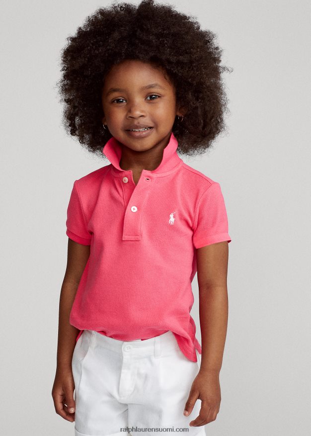 Ralph Lauren lapset puuvillaverkkopaita 0Z24ZR6742 kuuma pinkki