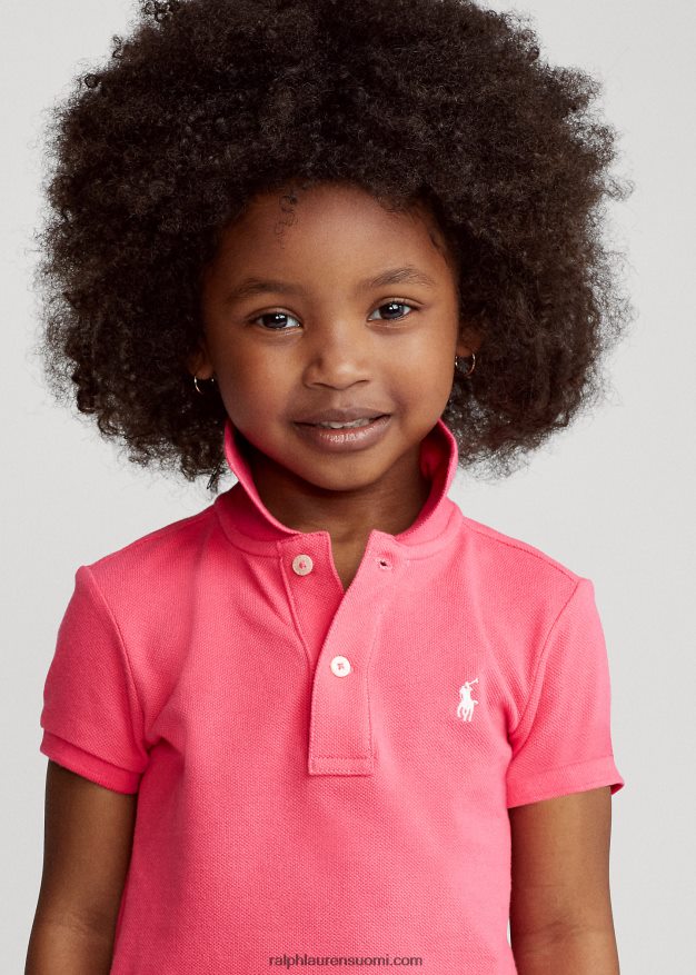 Ralph Lauren lapset puuvillaverkkopaita 0Z24ZR6742 kuuma pinkki