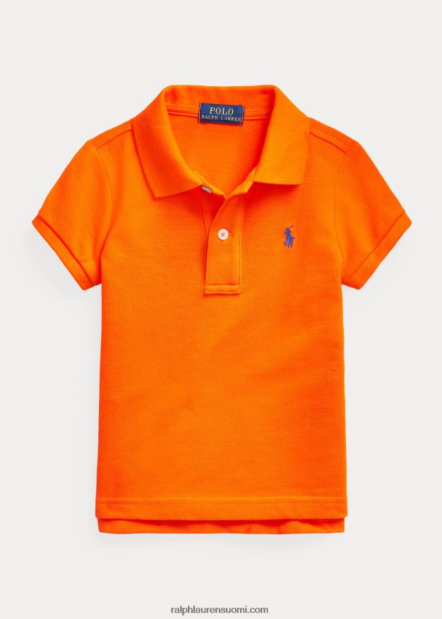 Ralph Lauren lapset puuvillaverkkopaita 0Z24ZR6744 purjehtiva oranssi