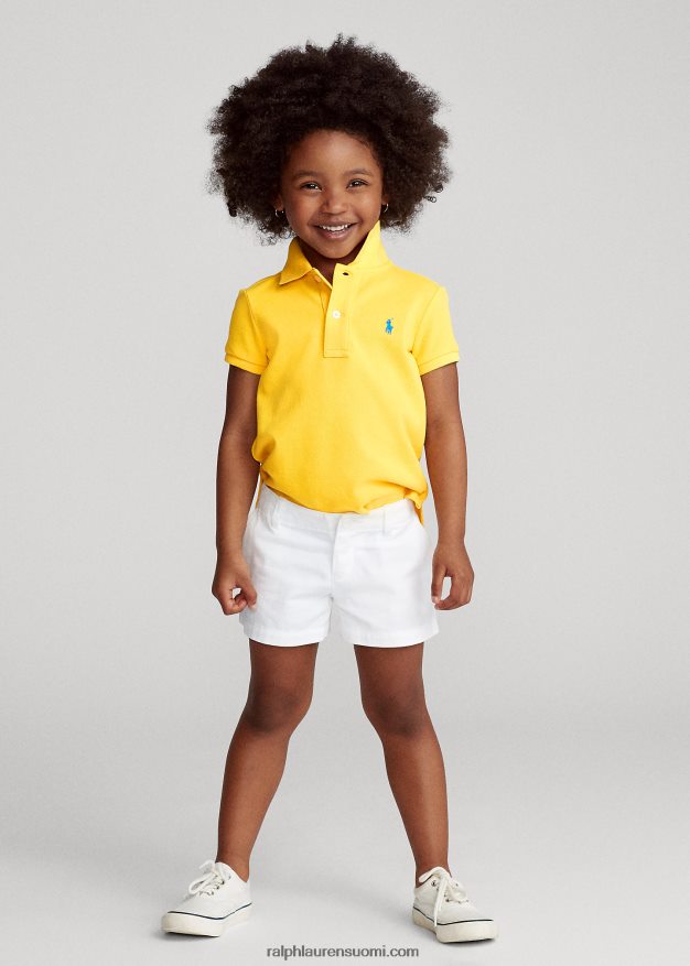 Ralph Lauren lapset puuvillaverkkopaita 0Z24ZR6746 keltaevä