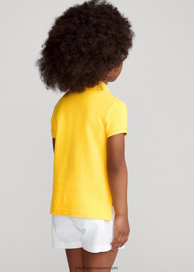 Ralph Lauren lapset puuvillaverkkopaita 0Z24ZR6746 keltaevä