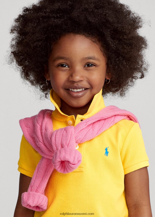 Ralph Lauren lapset puuvillaverkkopaita 0Z24ZR6746 keltaevä