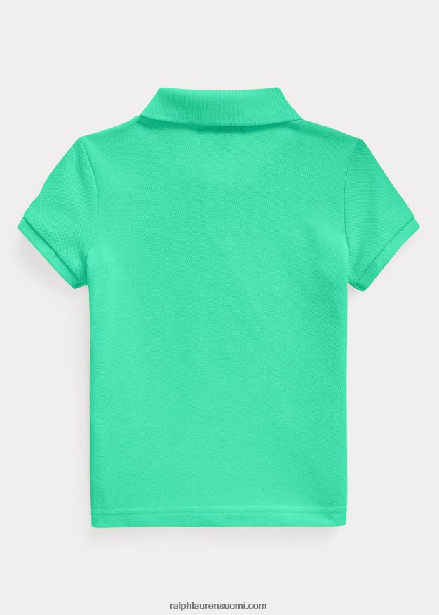Ralph Lauren lapset puuvillaverkkopaita 0Z24ZR6747 auringonlaskun vihreä