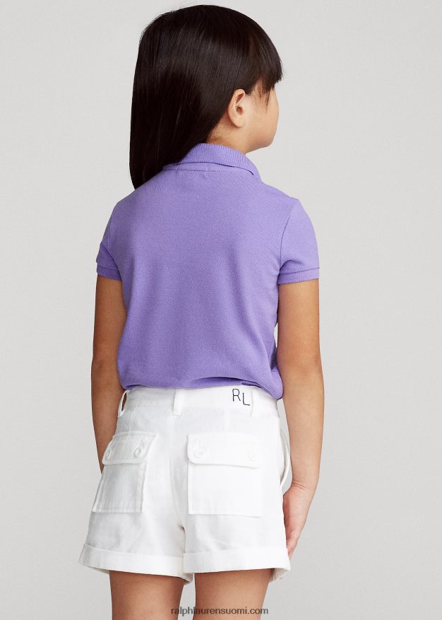 Ralph Lauren lapset puuvillaverkkopaita 0Z24ZR6753 kaktuksen violetti