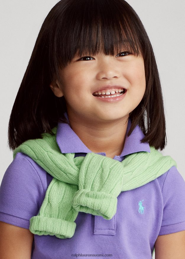 Ralph Lauren lapset puuvillaverkkopaita 0Z24ZR6753 kaktuksen violetti