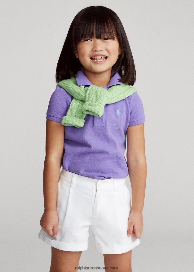 Ralph Lauren lapset puuvillaverkkopaita 0Z24ZR6753 kaktuksen violetti
