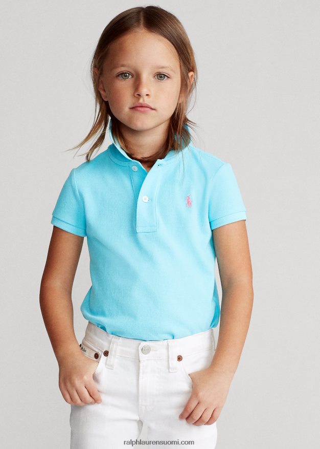 Ralph Lauren lapset puuvillaverkkopaita 0Z24ZR6758 turkoosi nova