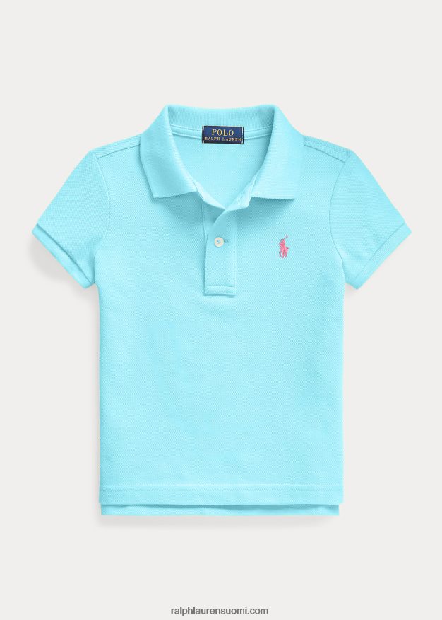 Ralph Lauren lapset puuvillaverkkopaita 0Z24ZR6758 turkoosi nova