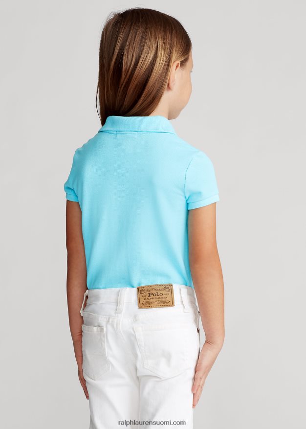 Ralph Lauren lapset puuvillaverkkopaita 0Z24ZR6758 turkoosi nova