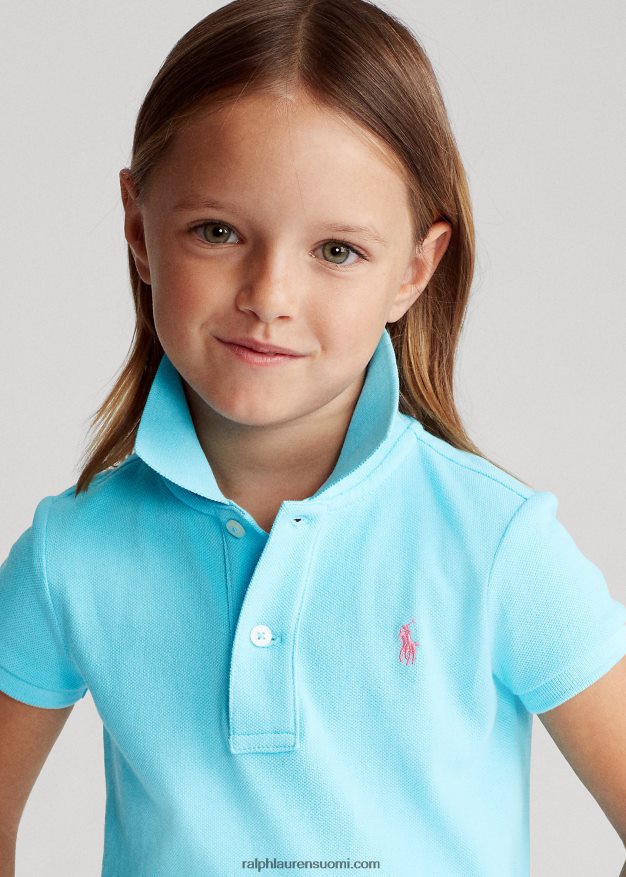 Ralph Lauren lapset puuvillaverkkopaita 0Z24ZR6758 turkoosi nova