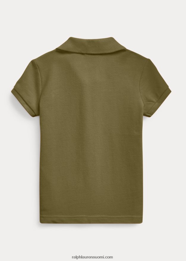 Ralph Lauren lapset puuvillaverkkopaita 0Z24ZR6765 katos oliivi