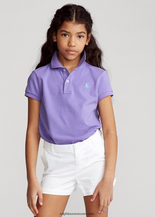 Ralph Lauren lapset puuvillaverkkopaita 0Z24ZR6978 kaktuksen violetti