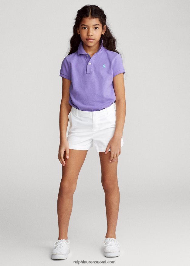Ralph Lauren lapset puuvillaverkkopaita 0Z24ZR6978 kaktuksen violetti