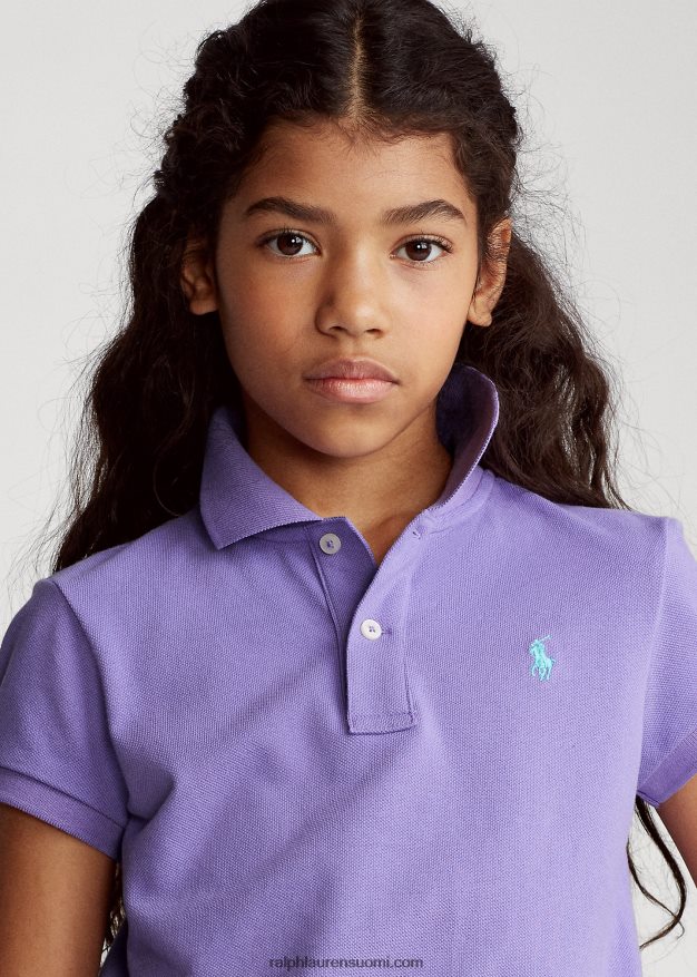 Ralph Lauren lapset puuvillaverkkopaita 0Z24ZR6978 kaktuksen violetti