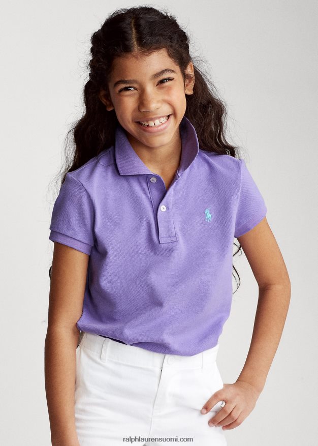 Ralph Lauren lapset puuvillaverkkopaita 0Z24ZR6978 kaktuksen violetti