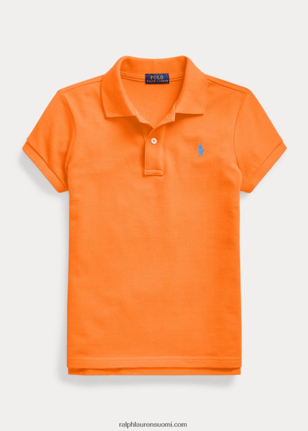 Ralph Lauren lapset puuvillaverkkopaita 0Z24ZR6983 lomakeskuksen oranssi