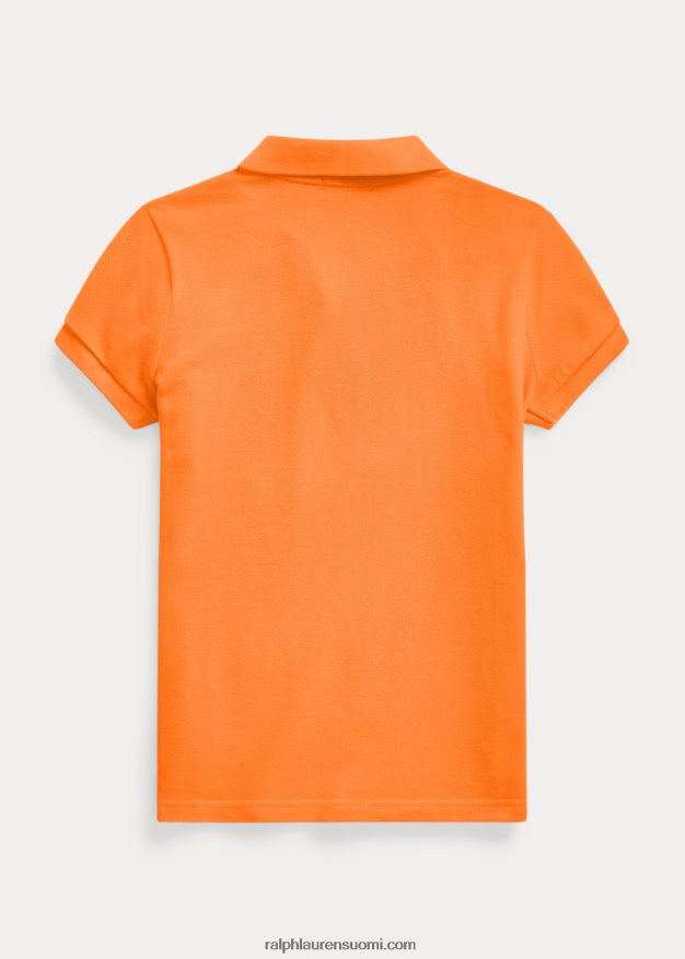 Ralph Lauren lapset puuvillaverkkopaita 0Z24ZR6983 lomakeskuksen oranssi